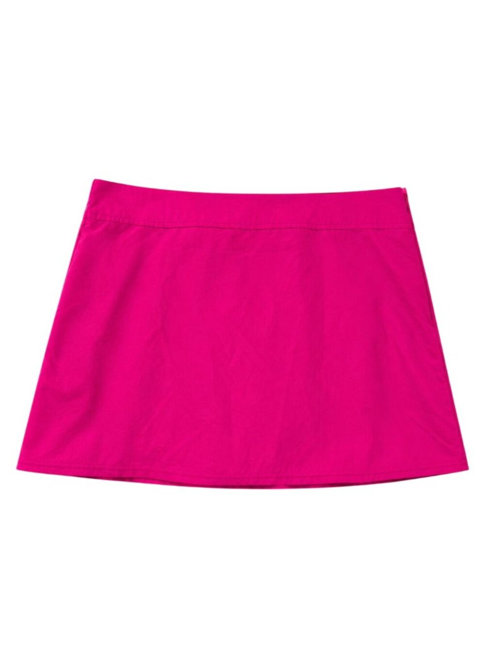 Lands' End Swim Skirt 16 Pink Built-In Briefs Swim Skort Side Zip